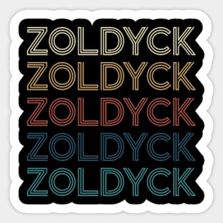 Classic Name Proud Zoldyck Personalized Retro Beautiful Sticker